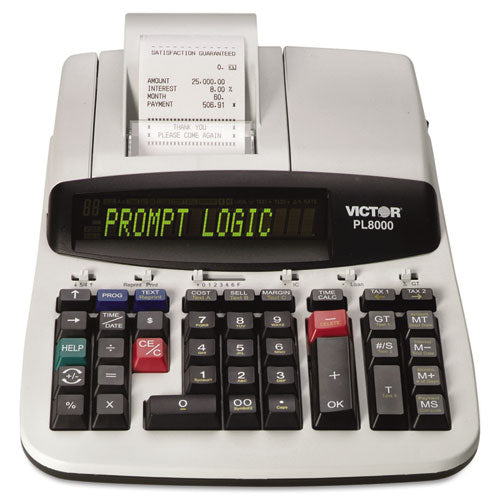 PL8000 One-Color Prompt Logic Printing Calculator