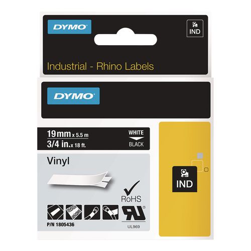 Rhino Permanent Vinyl Industrial Label Tape
