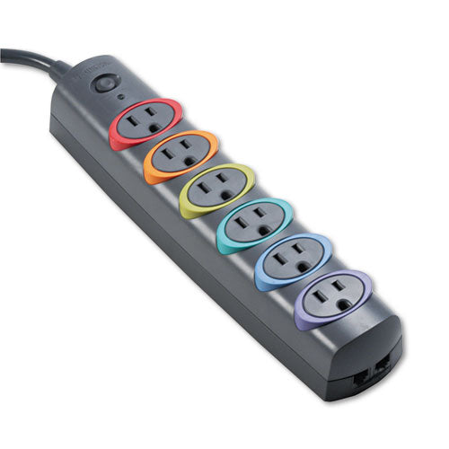 SmartSockets Color-Coded Strip Surge Protector
