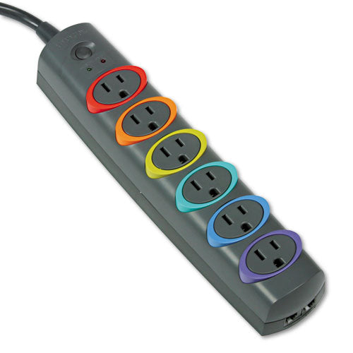 SmartSockets Color-Coded Strip Surge Protector