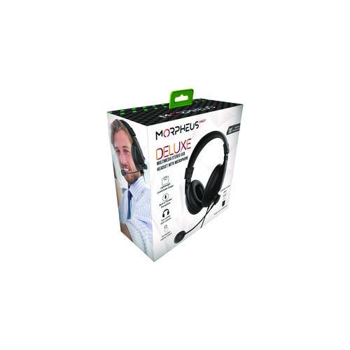 Deluxe Multimedia Stereo USB Headset with Adjustable Boom Microphone