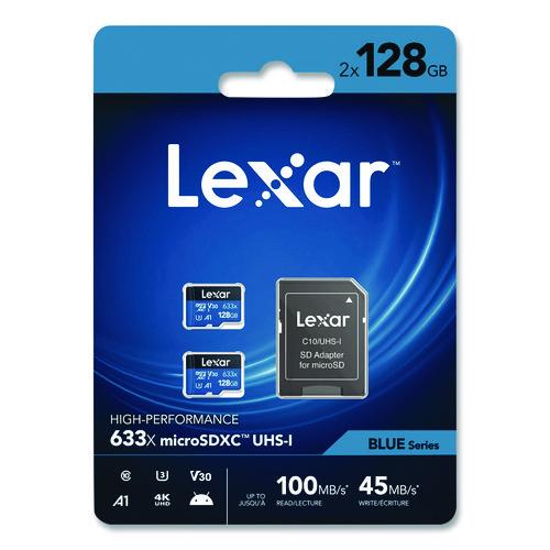 High Performance BLUE Series microSDXC Memory Card with Adapter