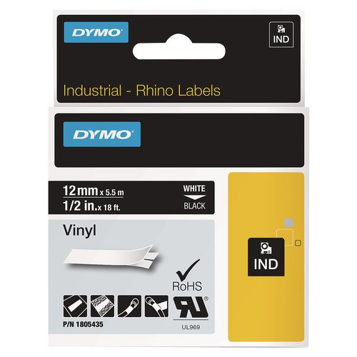 Rhino Permanent Vinyl Industrial Label Tape