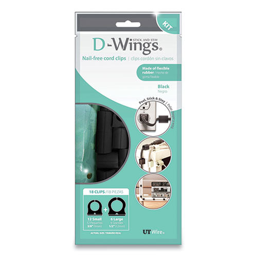 D-Wings Nail-Free Cord Clips
