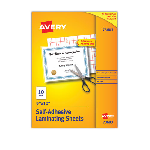 Clear Self-Adhesive Laminating Sheets