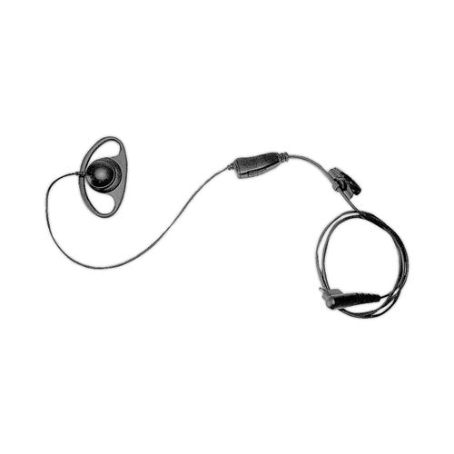 D-Style Earpiece with In-Line Microphone and Push-To-Talk