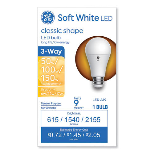 Classic LED SW Non-Dim A19 3-Way Light Bulb
